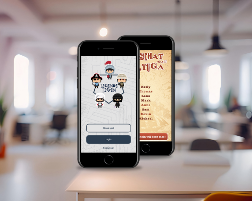 Twee city games van Pretence Games op de telefoon: Legendes Leven en De Schat van Tuga